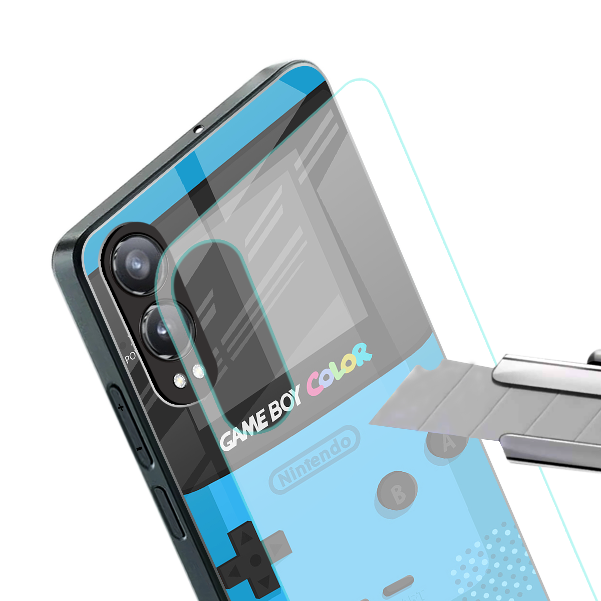 classic color gameboy back phone cover | glass case for oneplus nord ce 4 lite