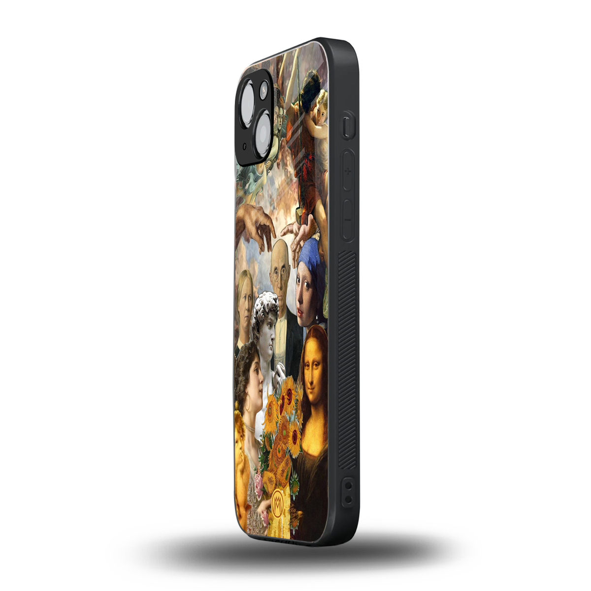 classic icons back phone cover | glass case for iphone 15 plus