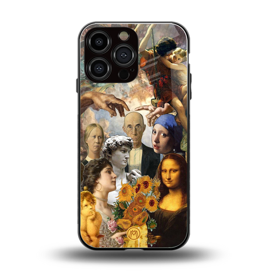 classic icons back phone cover | glass case for iphone 14 pro max