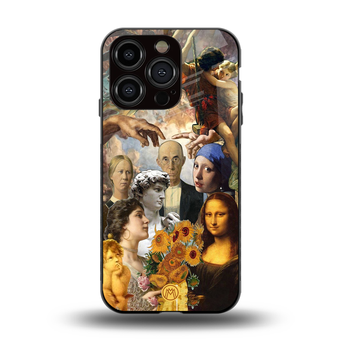 classic icons back phone cover | glass case for iphone 14 pro