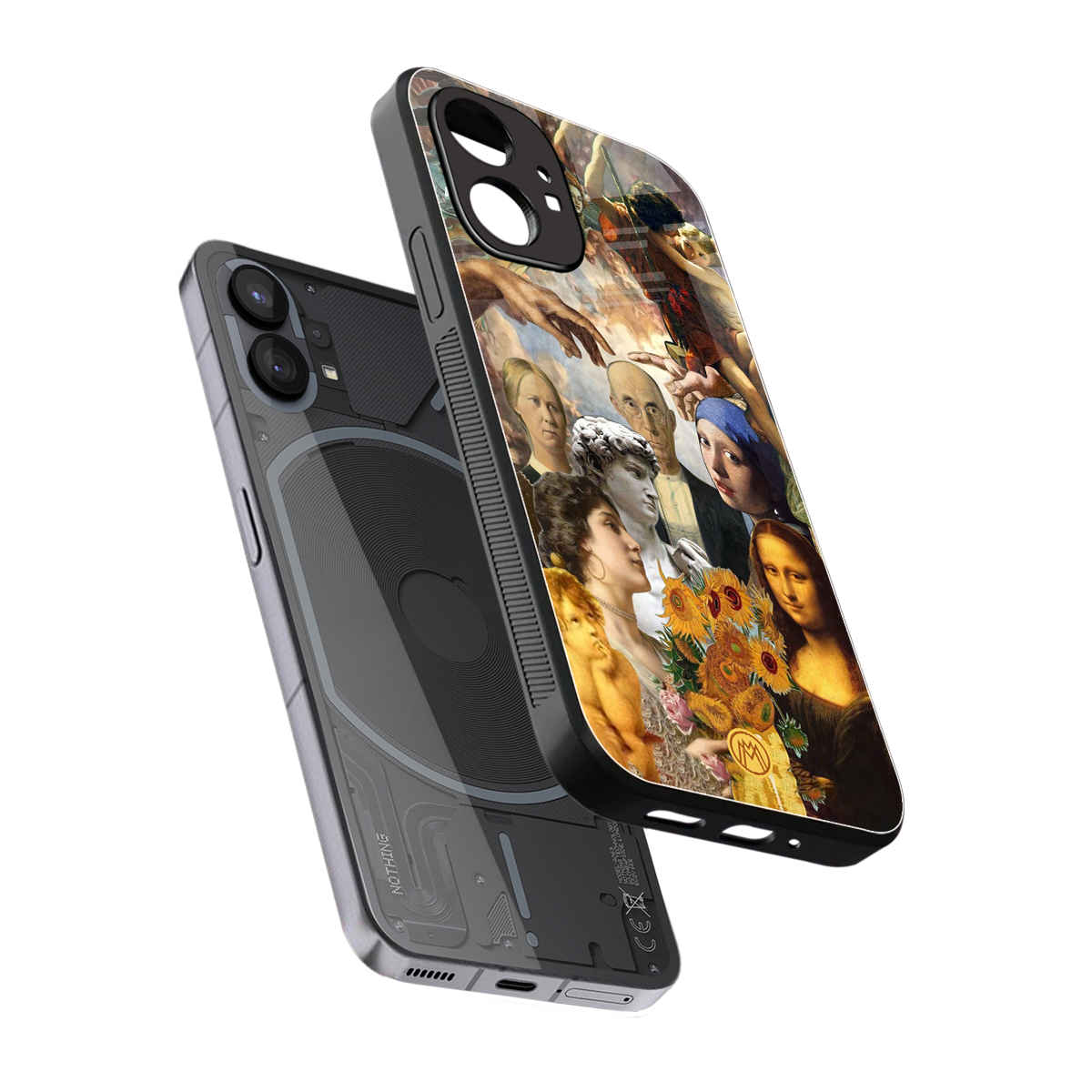 classic icons back phone cover | glass case for nothing phone 1