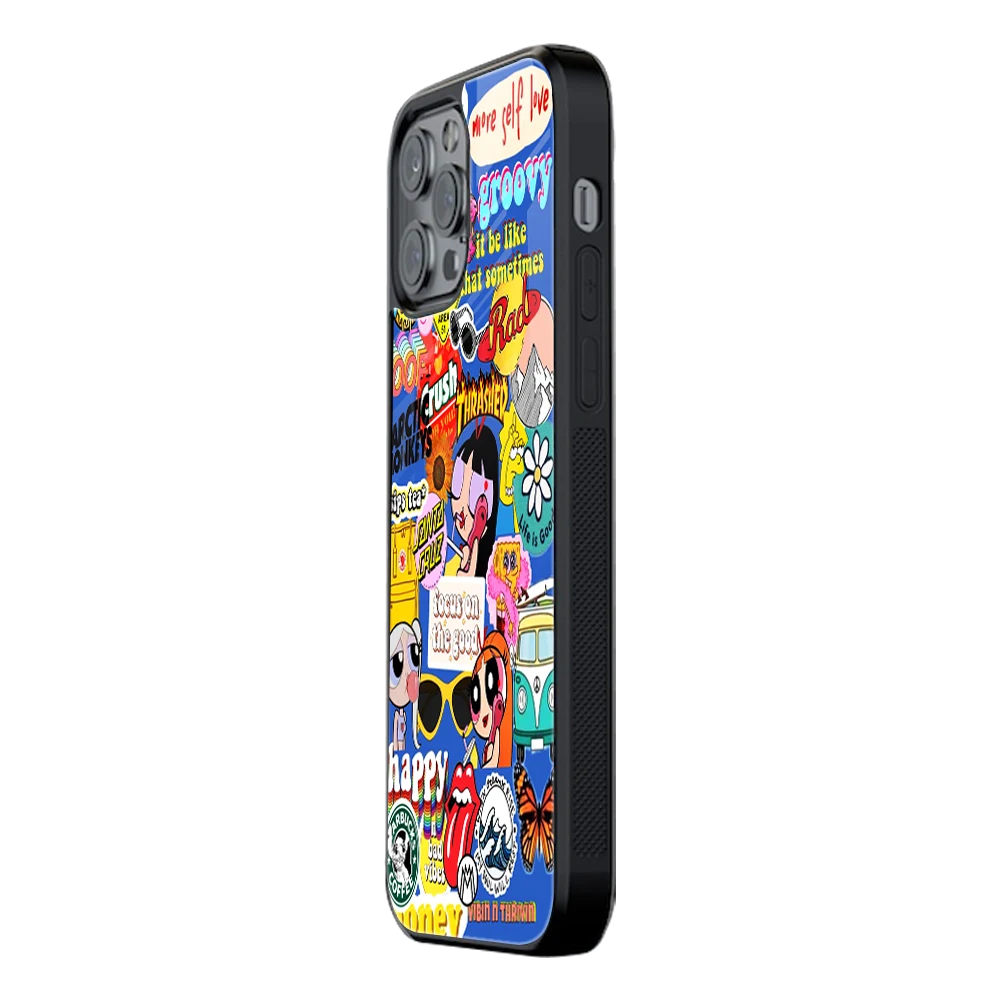 Slim Glass Back Phone Case for Multiple Brands โ iPhone, Samsung, Redmi, OnePlus, Oppo, Vivo