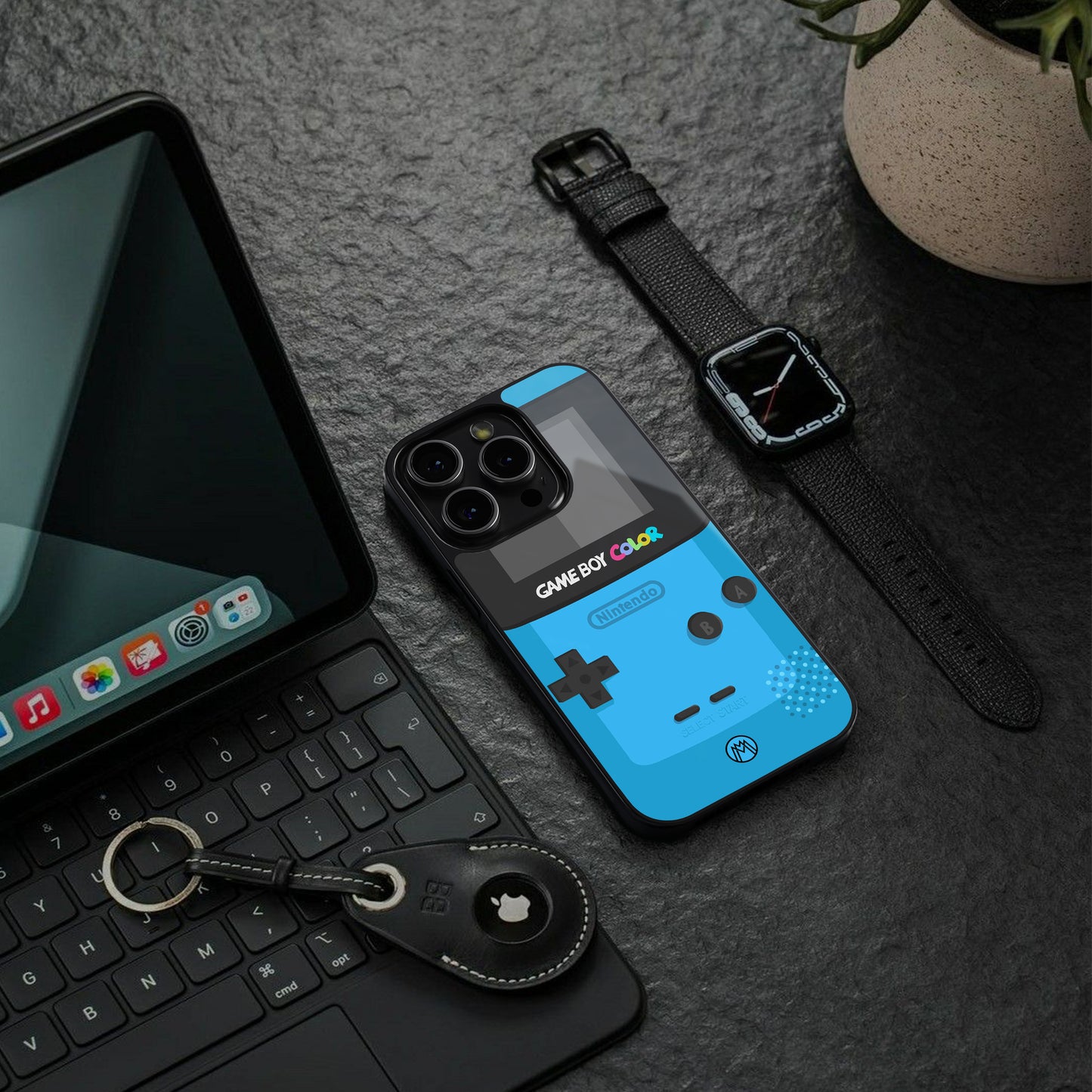 classic color gameboy back phone cover | glass case for iphone 16