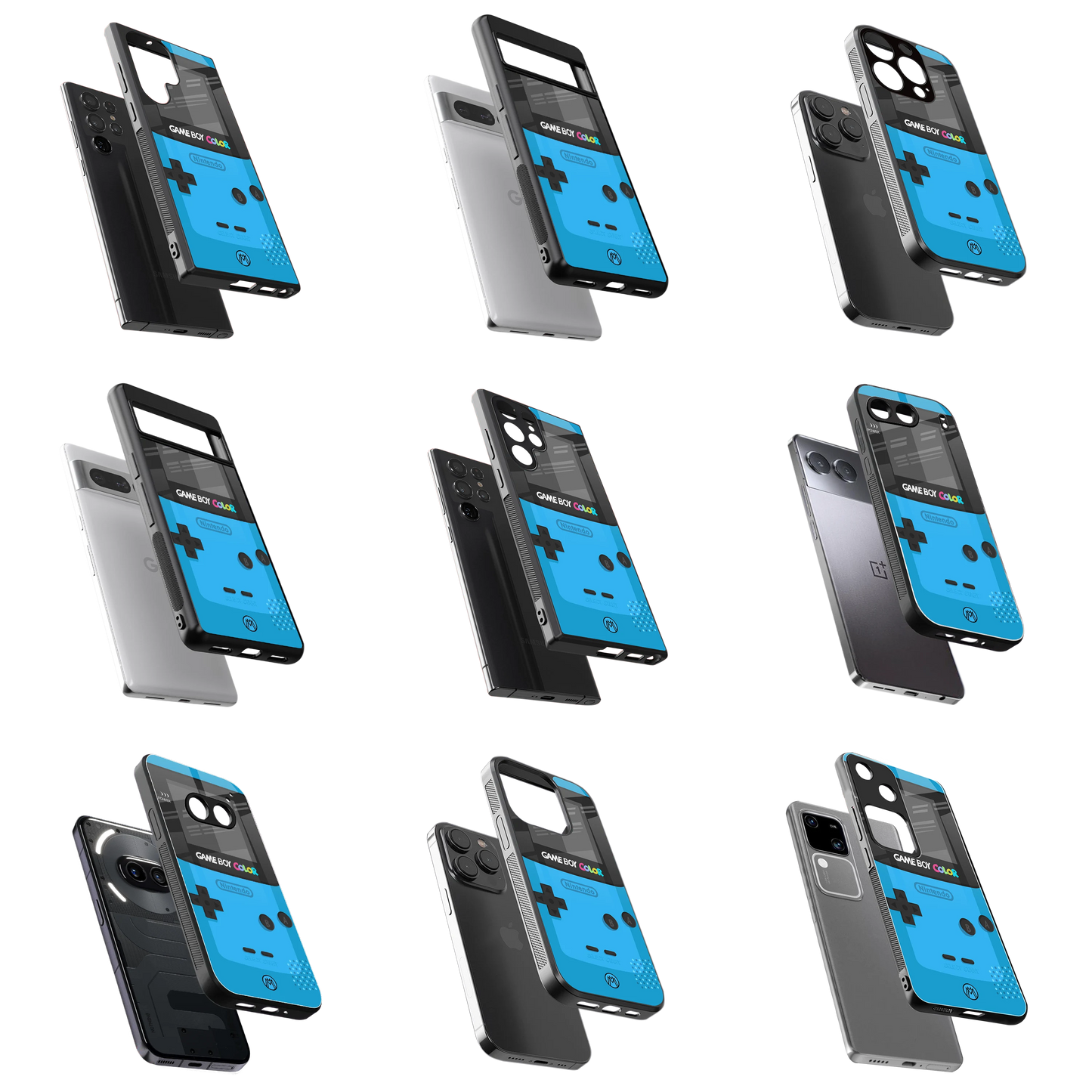 Durable Glass Back Mobile Case for iPhone, Samsung, OnePlus, Google Pixel, Redmi, Vivo, Oppo