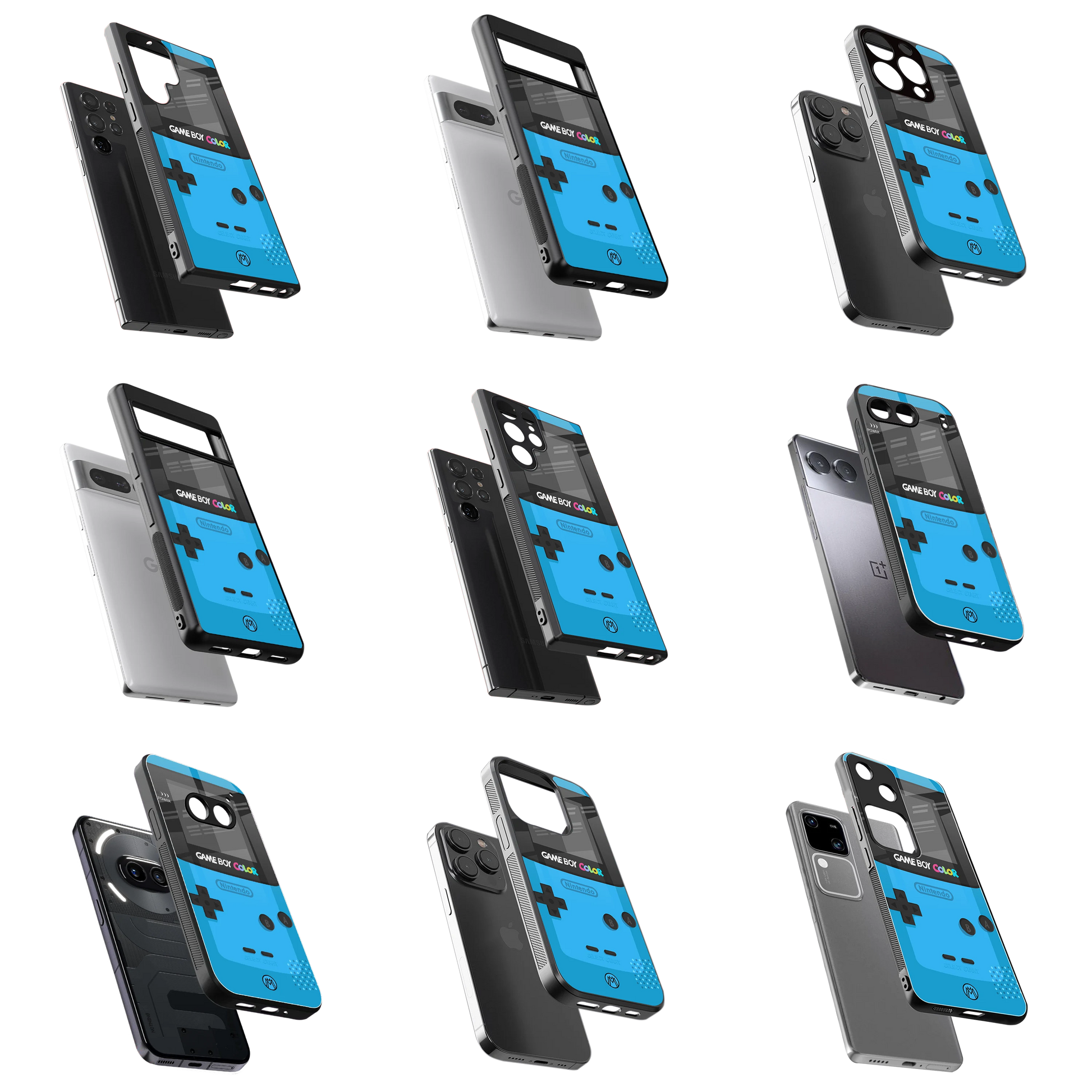 Durable Glass Back Mobile Case for iPhone, Samsung, OnePlus, Google Pixel, Redmi, Vivo, Oppo