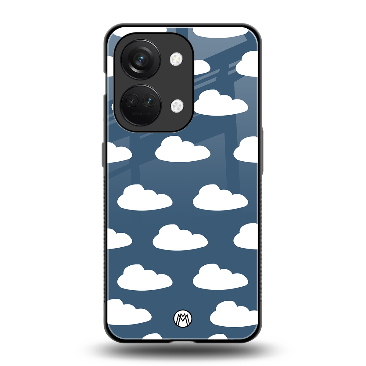 clouds back phone cover | glass case for oneplus nord 3