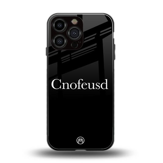 cnofeusd confused black back phone cover | glass case for iphone 14 pro max