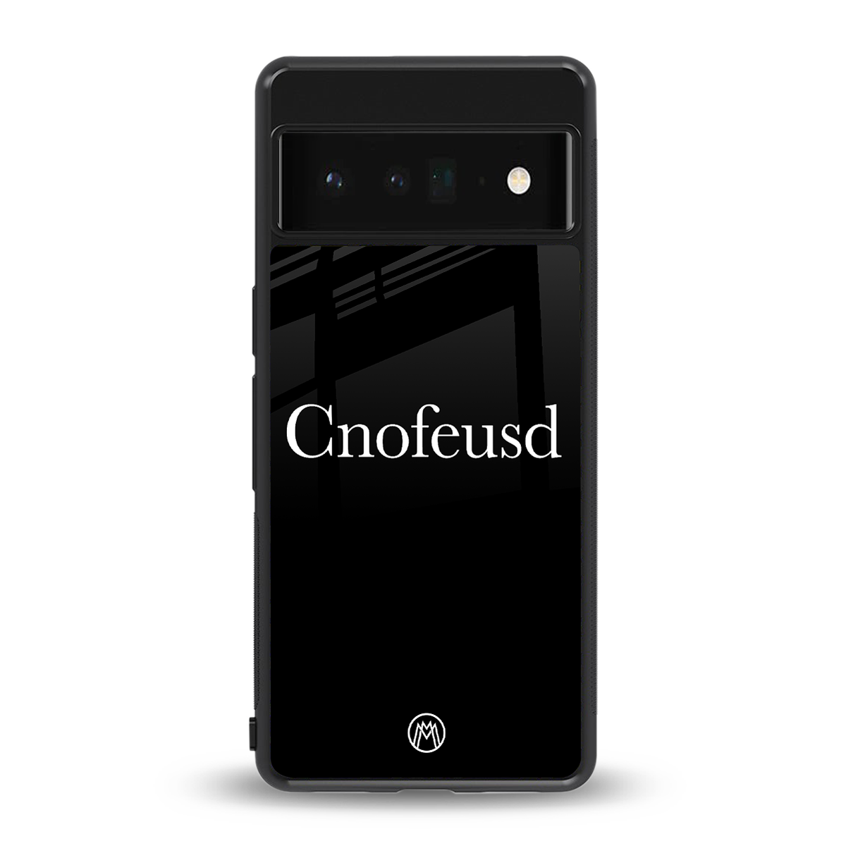 cnofeusd confused black back phone cover | glass case for google pixel 6 pro