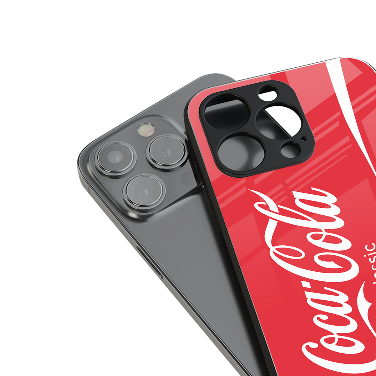 coca cola classic back phone cover | glass case for iphone 14 pro