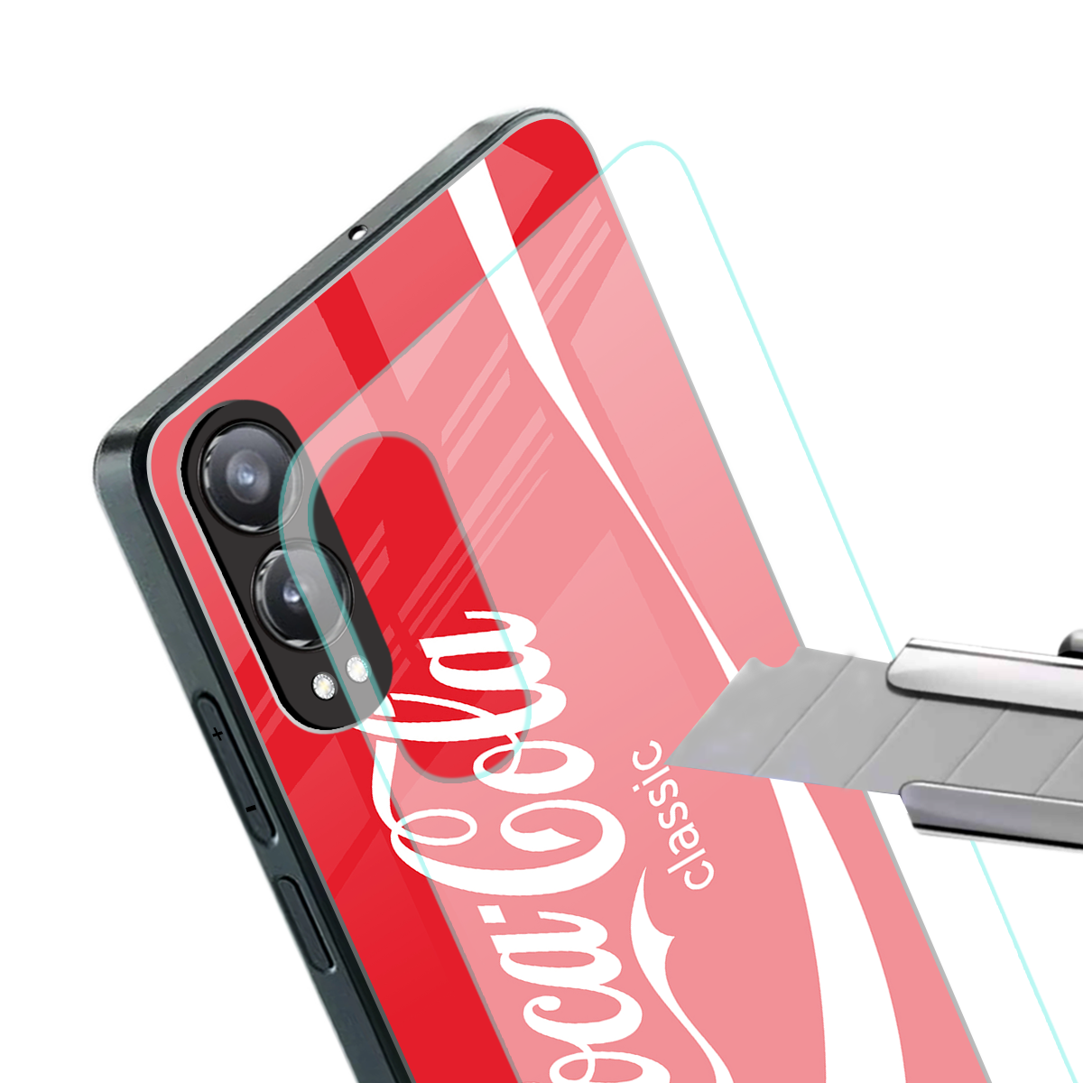 coca cola classic back phone cover | glass case for oneplus nord ce 4 lite