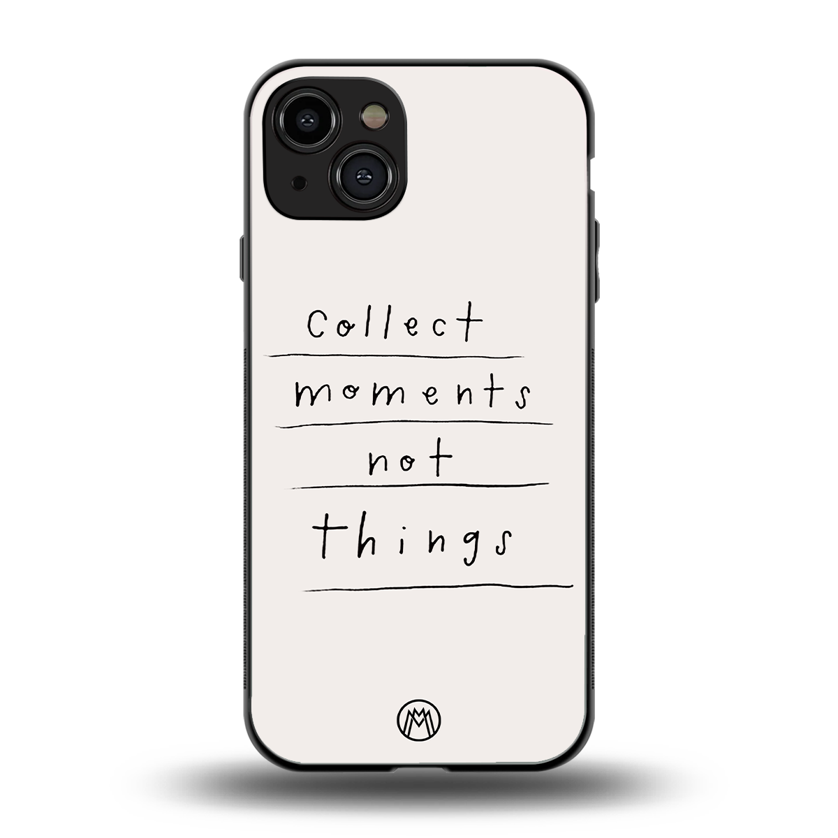 collect moments not things back phone cover | glass case for iphone 15