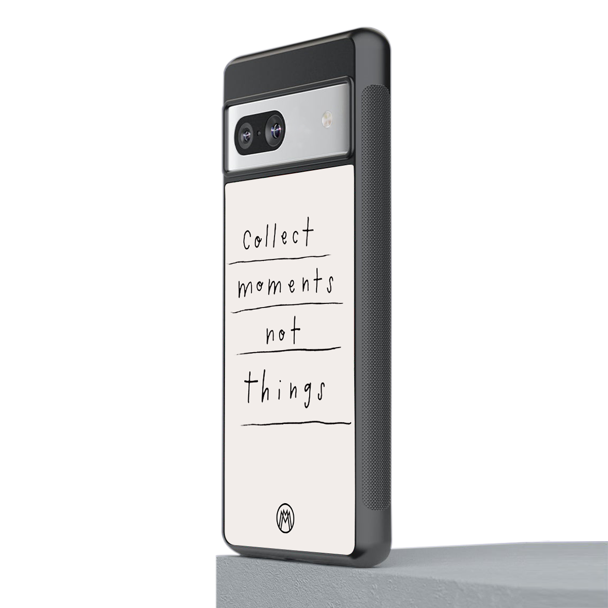 collect moments not things back phone cover | glass case for Google Pixel 7A
