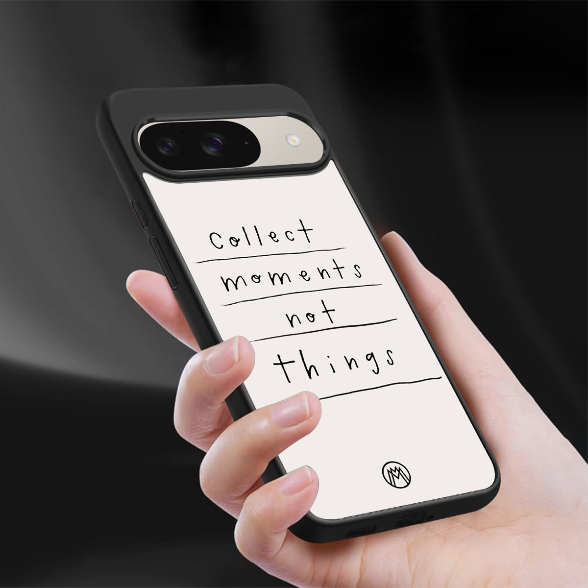 collect moments not things back phone cover | glass case for google pixel 9