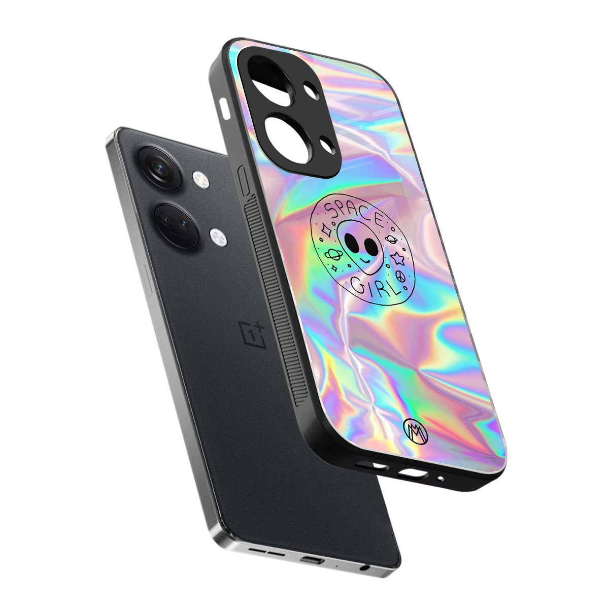 colorful alien back phone cover | glass case for oneplus nord 3