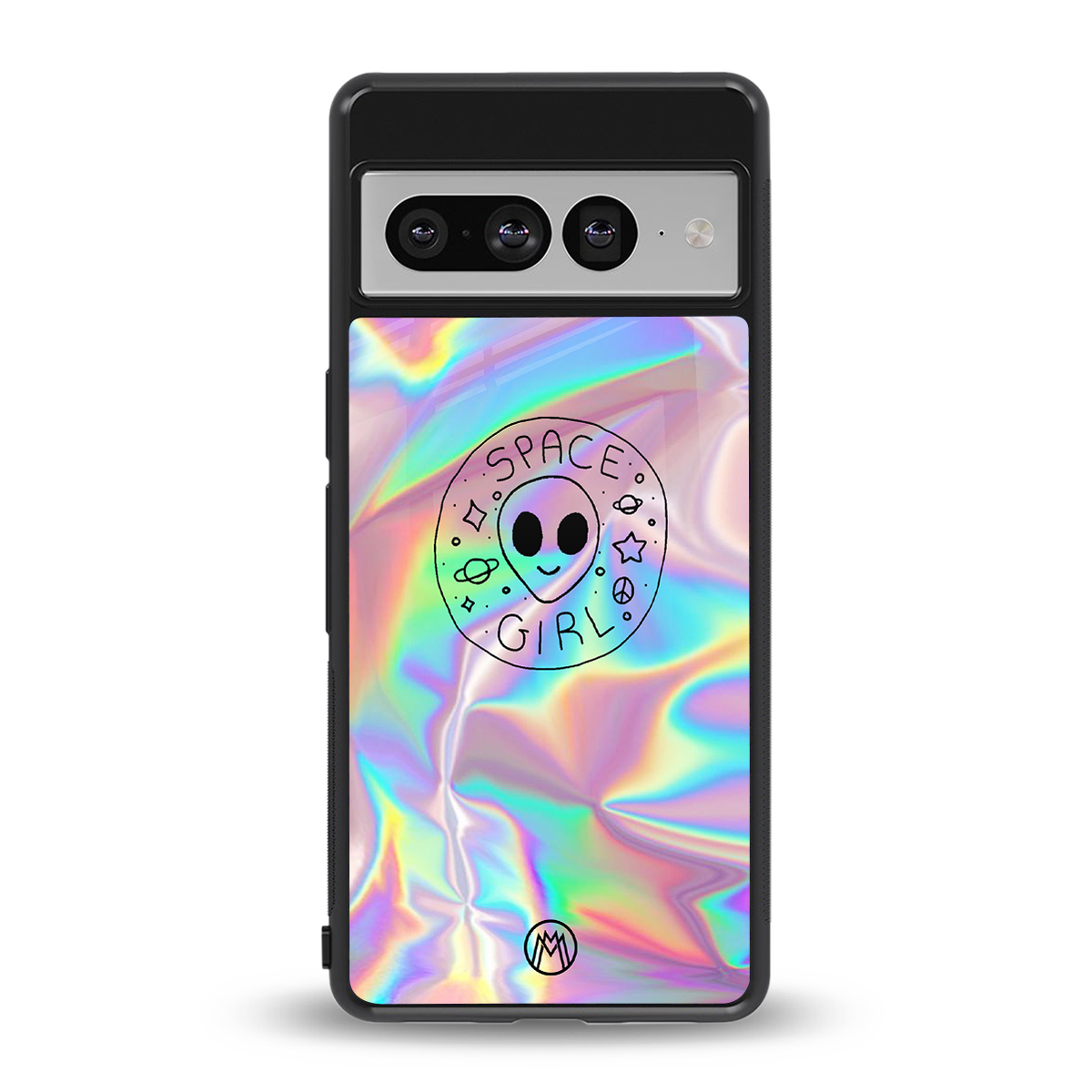 colorful alien back phone cover | glass case for google pixel 7 pro