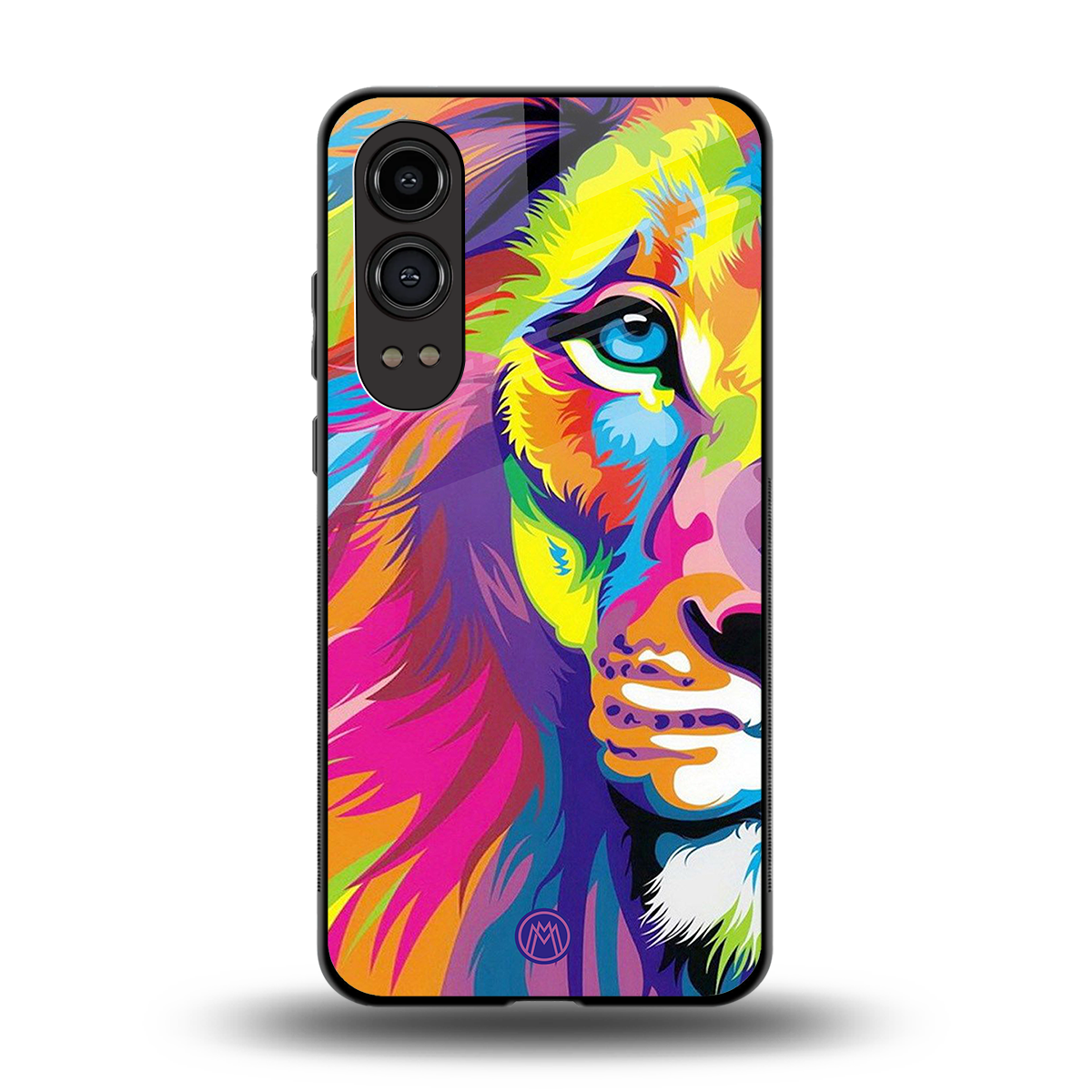 colourful fierce lion back phone cover | glass case for oneplus nord ce 4 lite