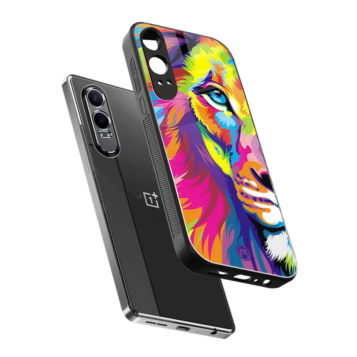 colourful fierce lion back phone cover | glass case for oneplus nord ce 4 lite