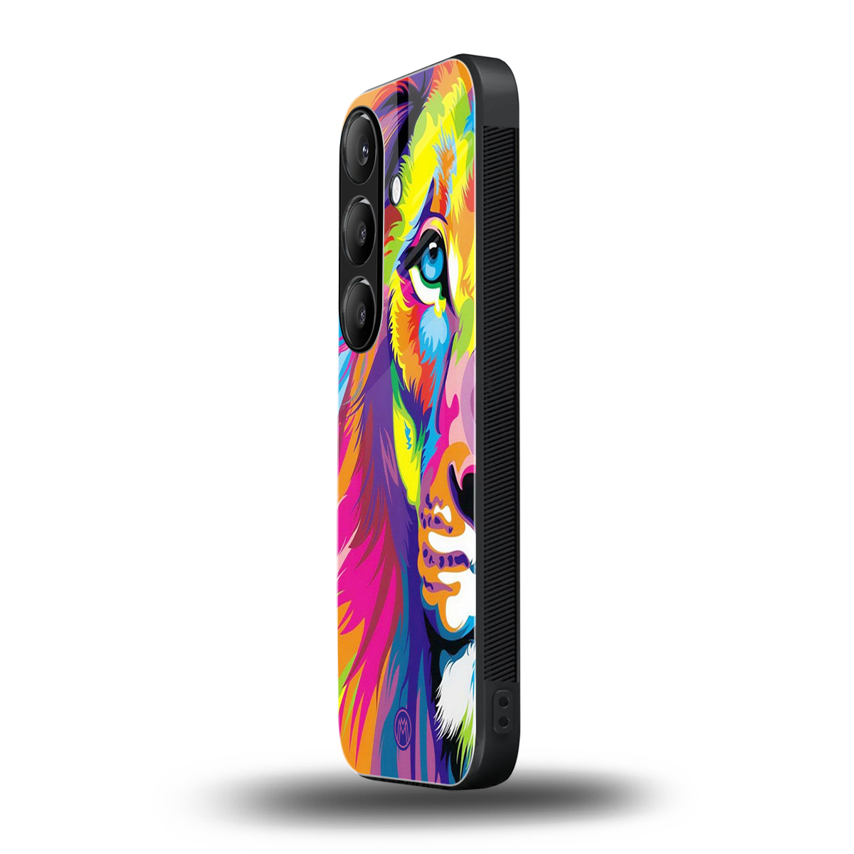 colourful fierce lion back phone cover | glass case for samsung galaxy s24 fe