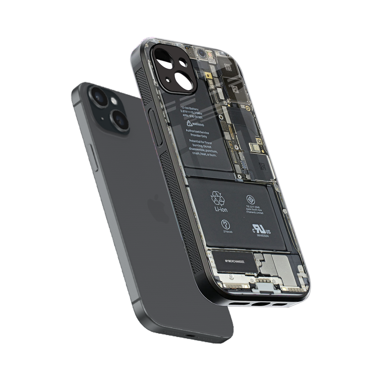 core view back phone cover | glass case for iphone 15 plus