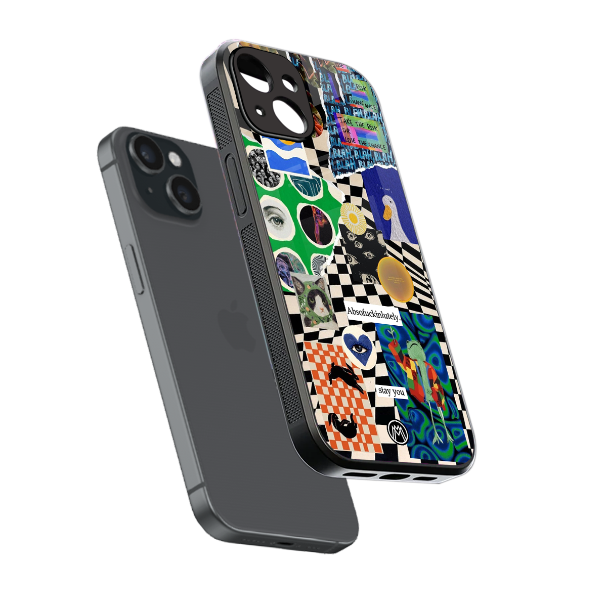courage back phone cover | glass case for iphone 13 mini