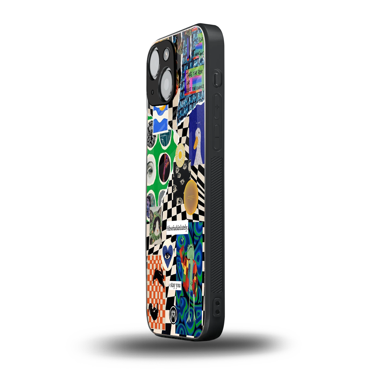 courage back phone cover | glass case for iphone 13 mini