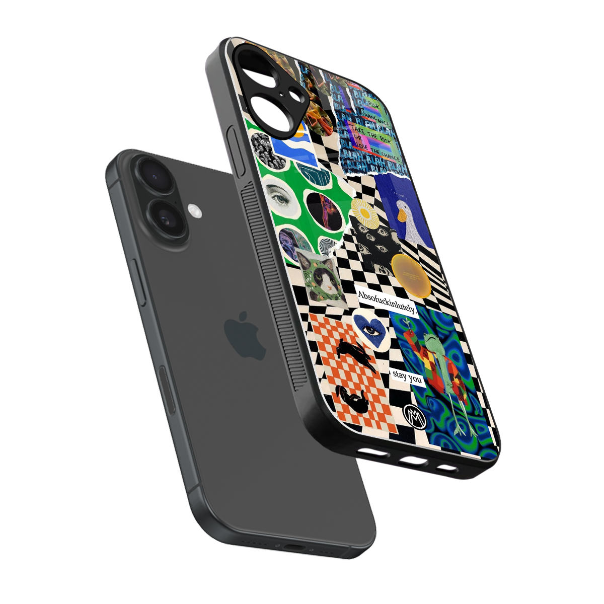 courage back phone cover | glass case for iphone 16 plus