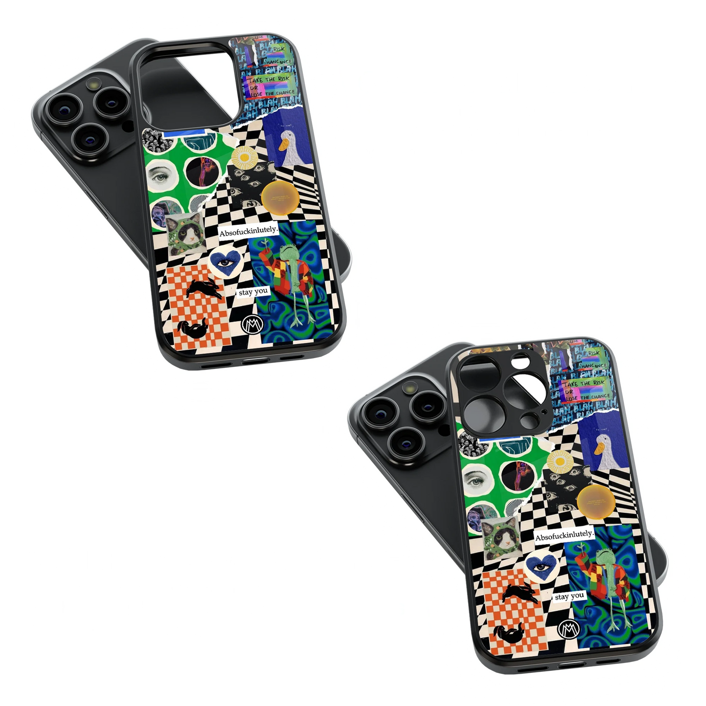 Trendy Glass Back Mobile Case for iPhone, Samsung, Redmi, OnePlus, Google Pixel, Motorola