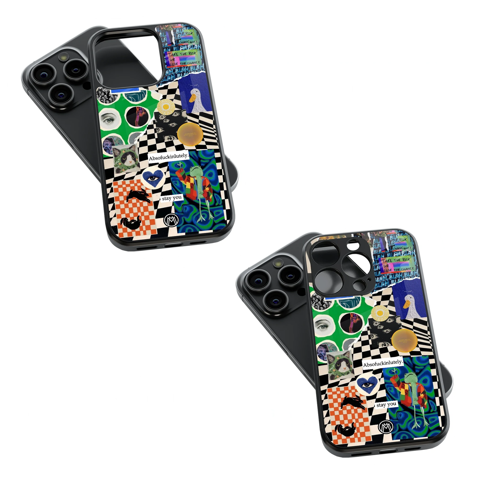 Trendy Glass Back Mobile Case for iPhone, Samsung, Redmi, OnePlus, Google Pixel, Motorola