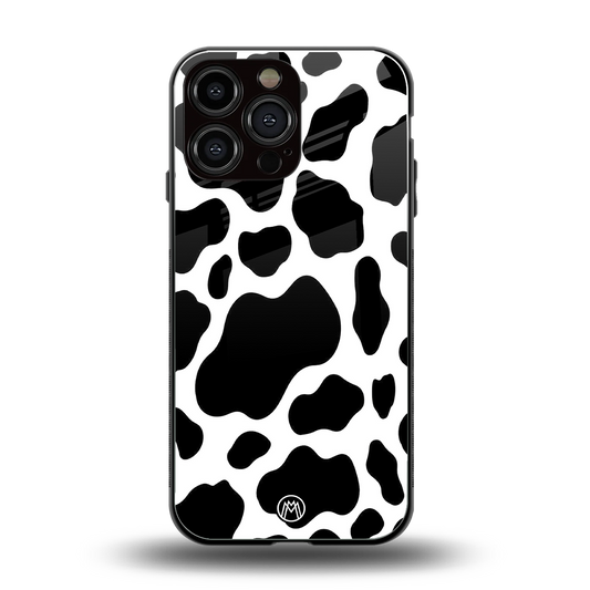 cow fur back phone cover | glass case for iphone 13 pro max