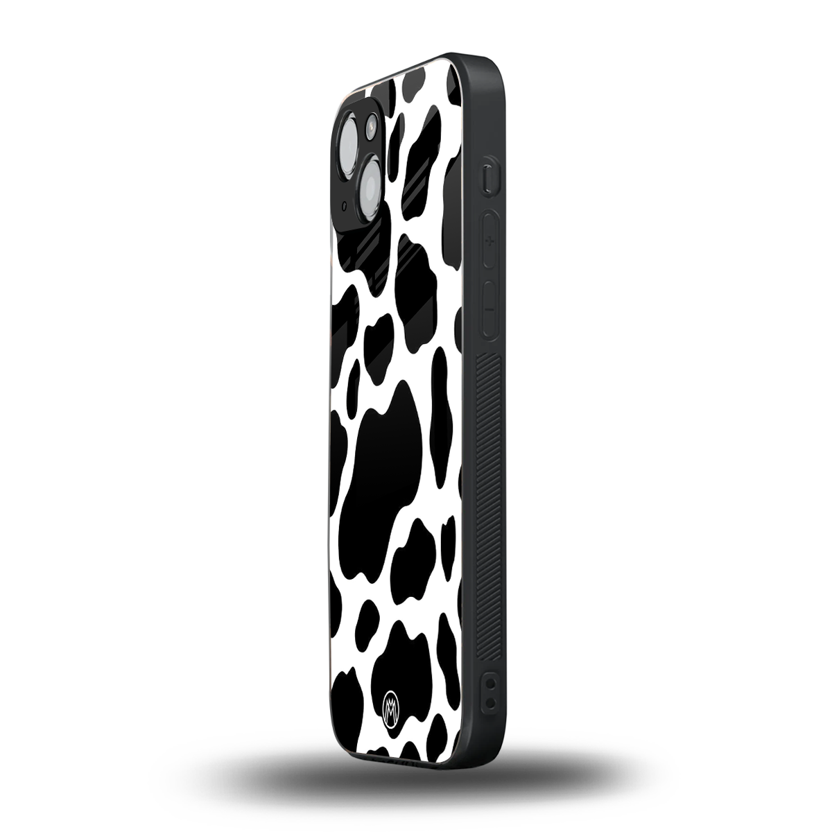 cow fur back phone cover | glass case for iphone 15 plus