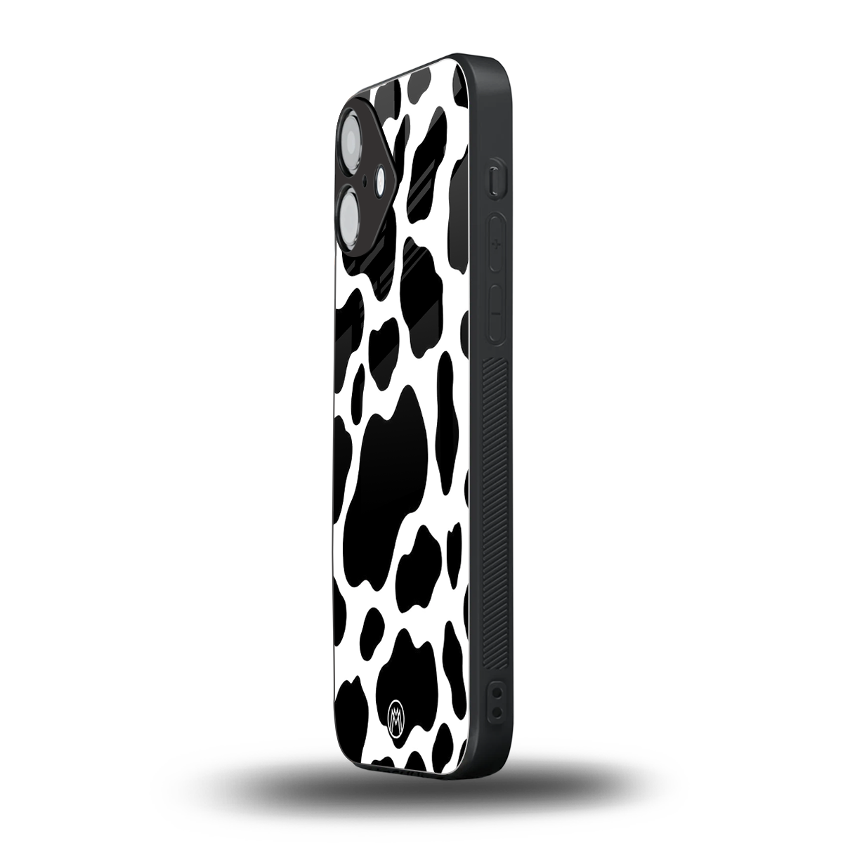 cow fur back phone cover | glass case for iphone 16 plus