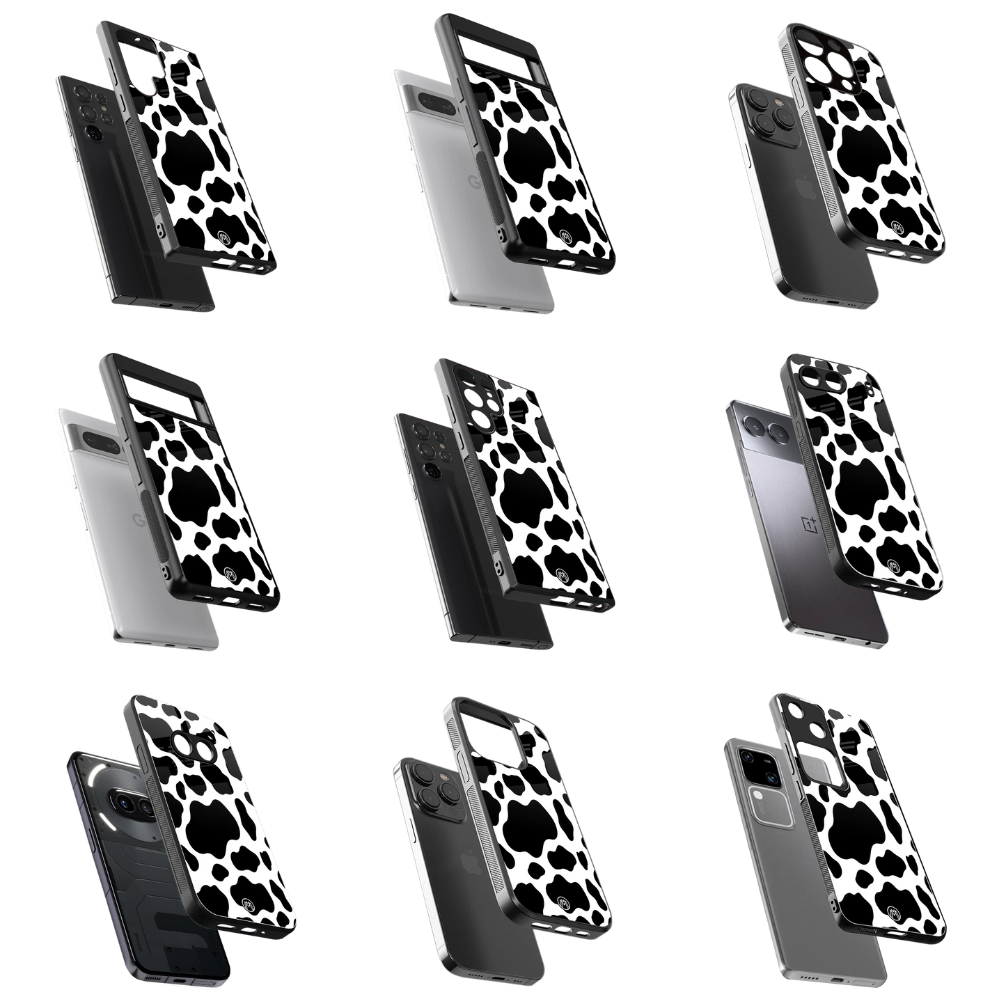 Durable Glass Back Mobile Case for iPhone, Samsung, OnePlus, Google Pixel, Redmi, Vivo, Oppo