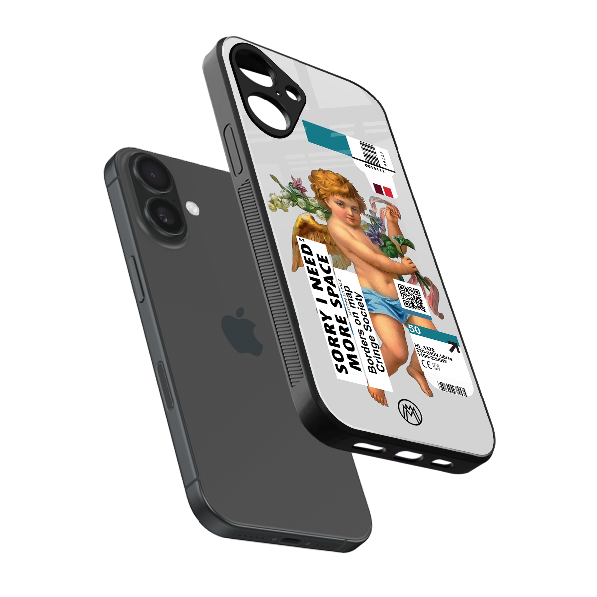 cringe society back phone cover | glass case for iphone 16 plus