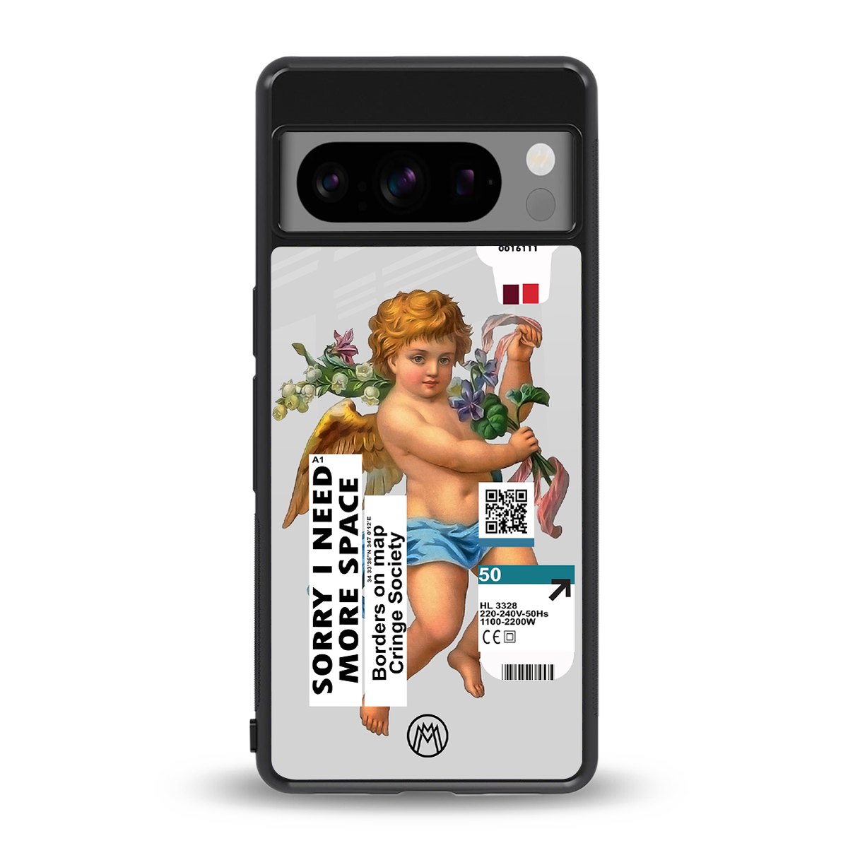 cringe society back phone cover | glass case for google pixel 8 pro