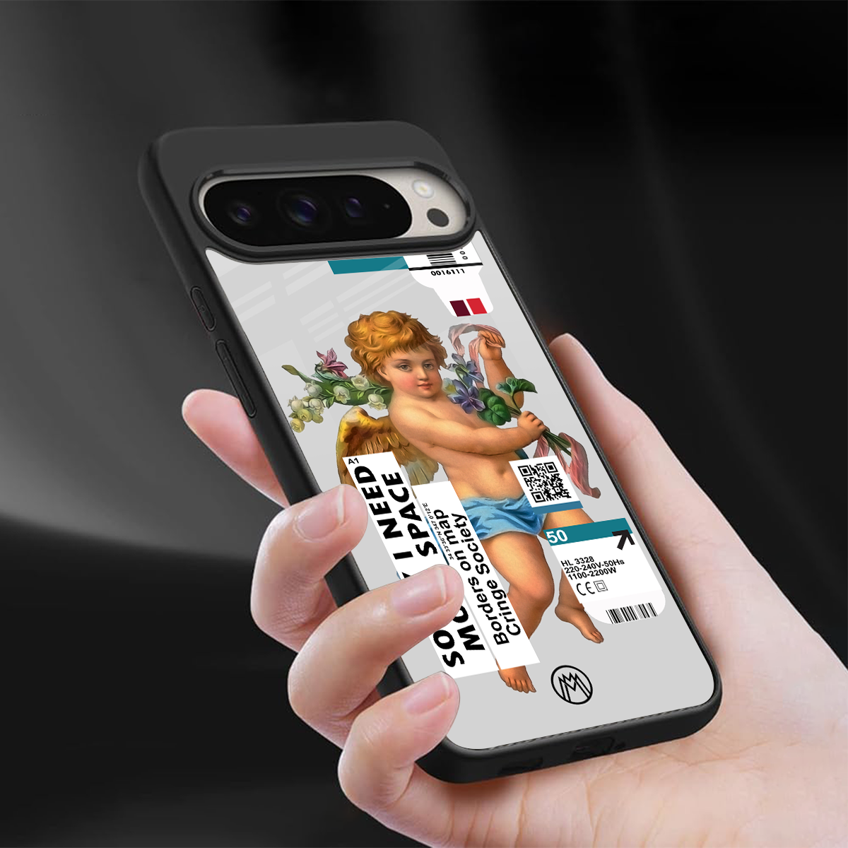 cringe society back phone cover | glass case for google pixel 9 pro