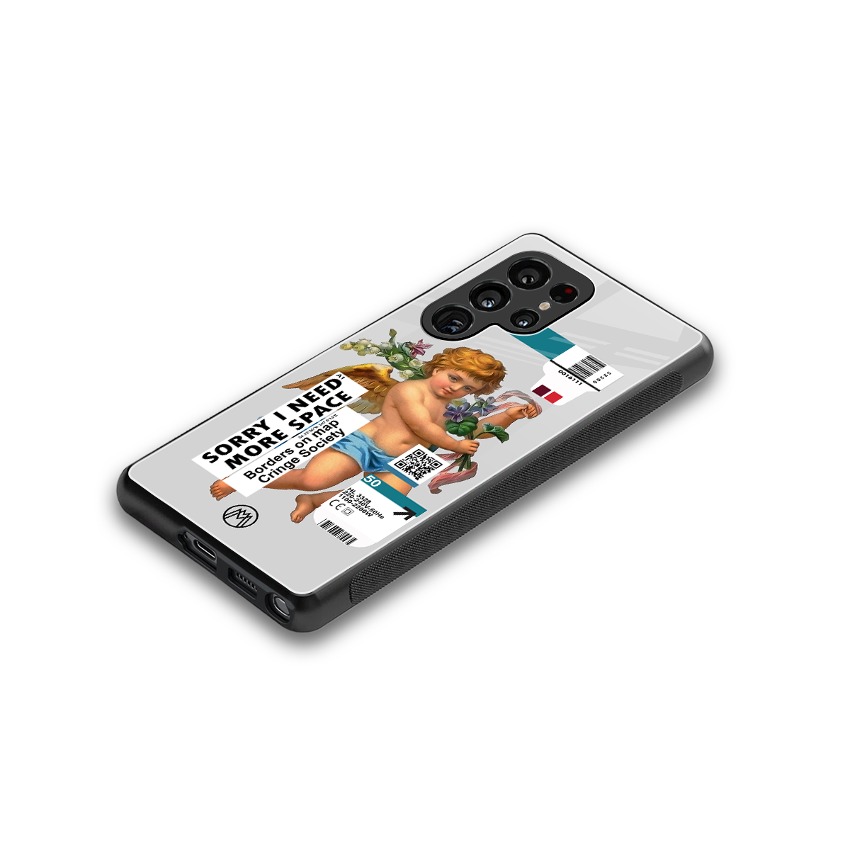 cringe society back phone cover | glass case for samsung galaxy s25 ultra