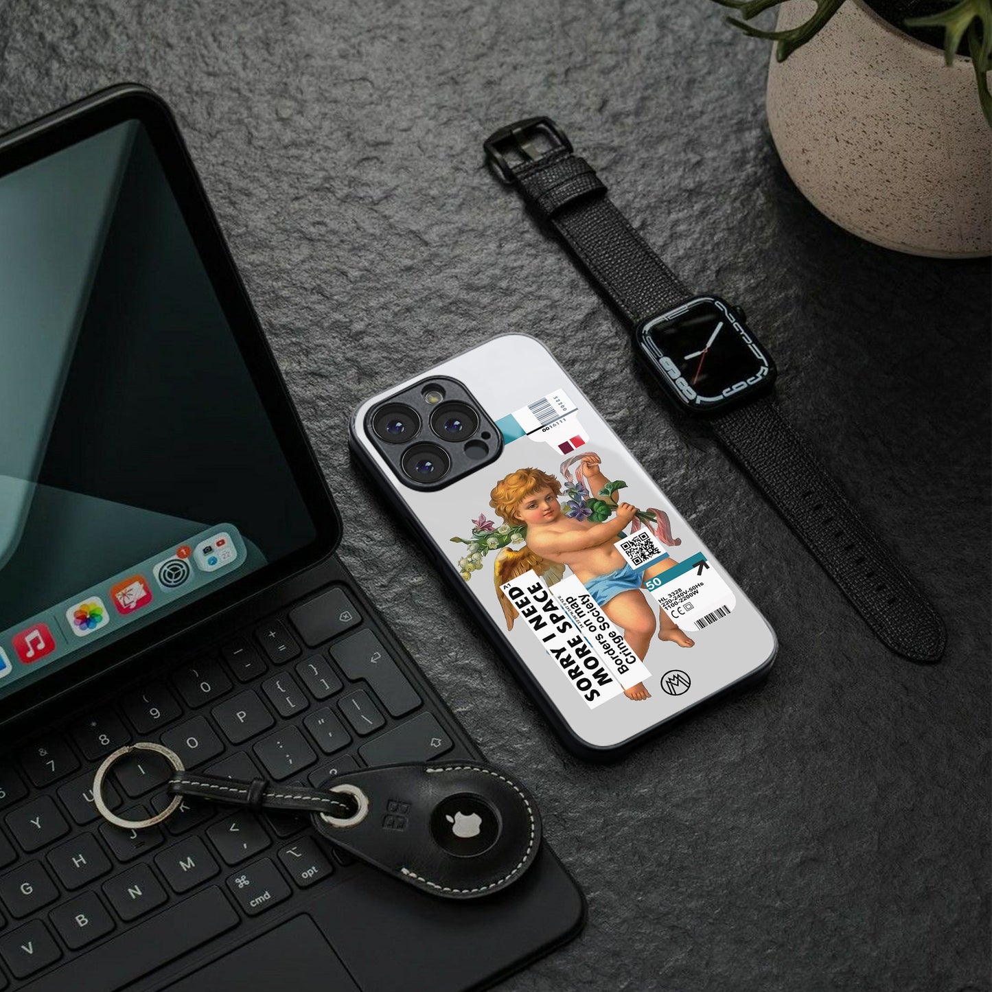cringe society back phone cover | glass case for iphone 16