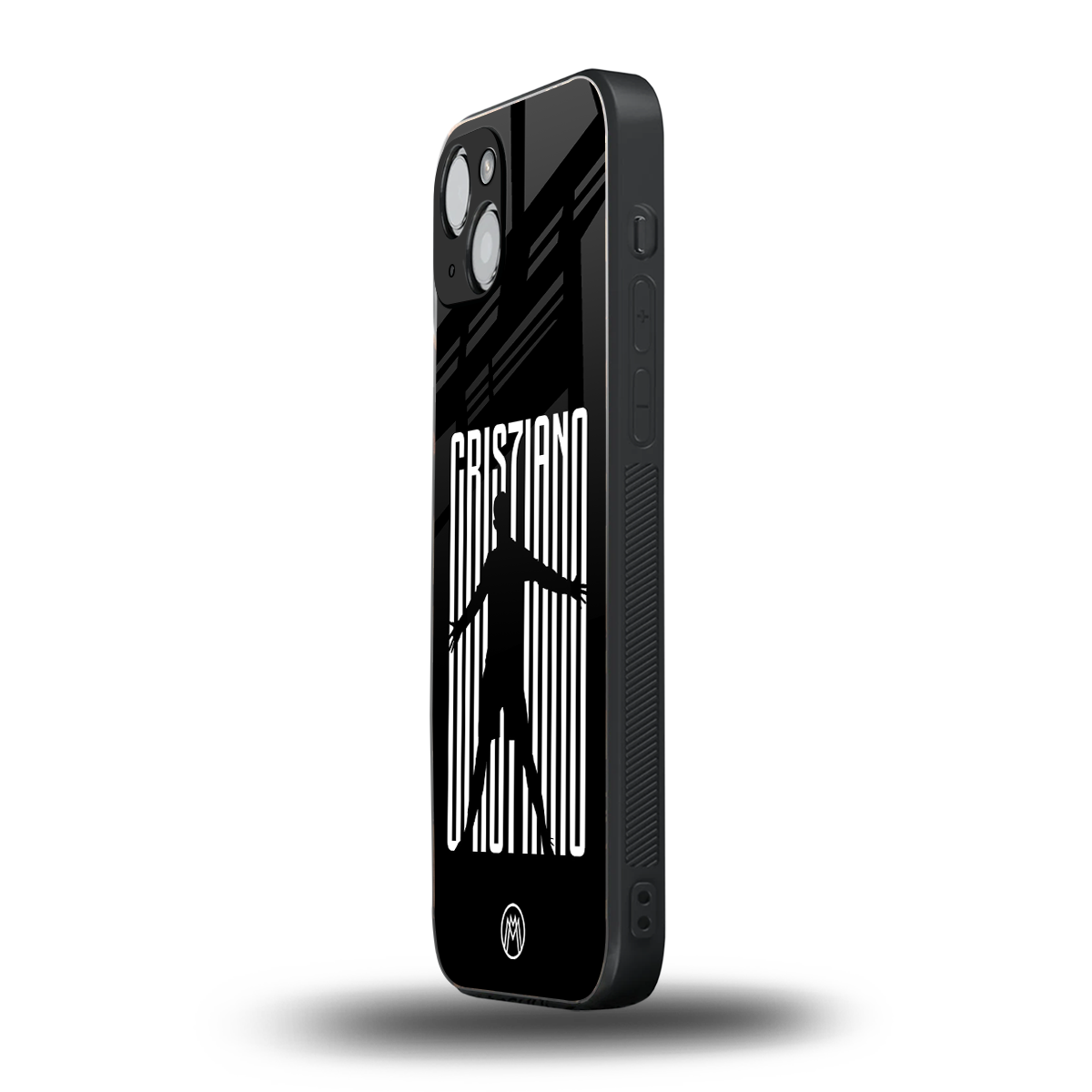 cristiano back phone cover | glass case for iphone 15 plus