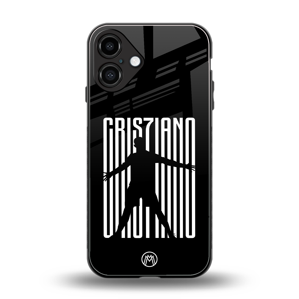cristiano back phone cover | glass case for iphone 16 plus