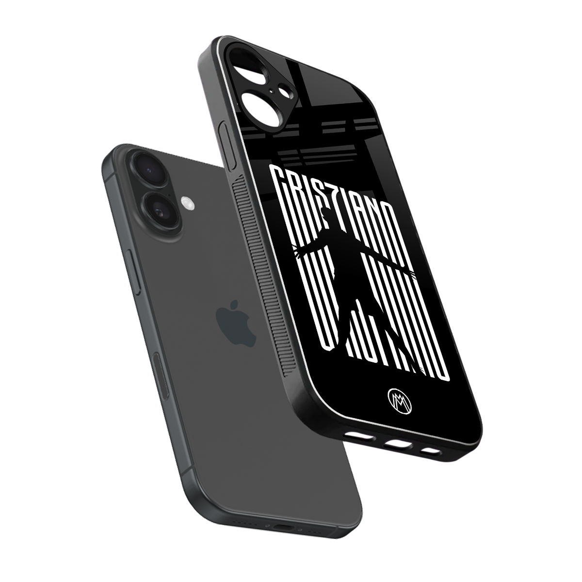 cristiano back phone cover | glass case for iphone 16 plus