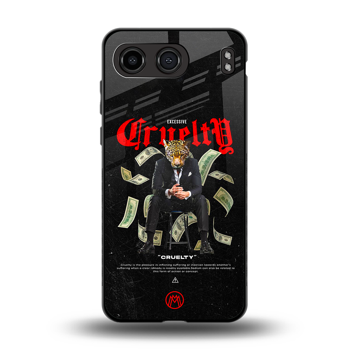 cruelty back phone cover | glass case for oneplus nord 4