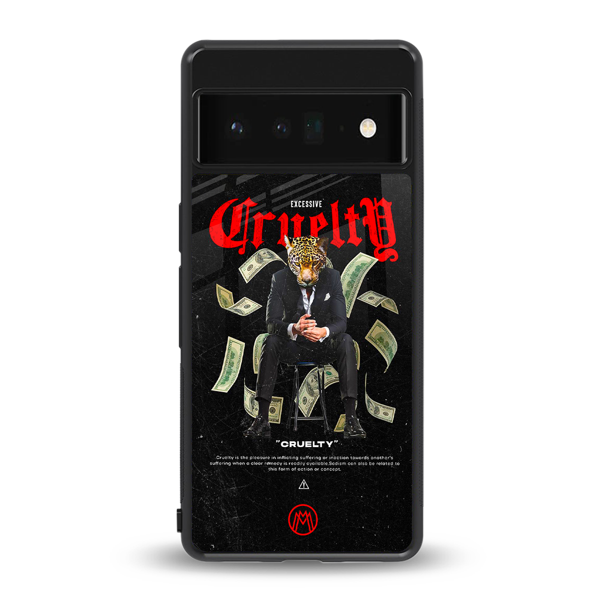 cruelty back phone cover | glass case for google pixel 6 pro