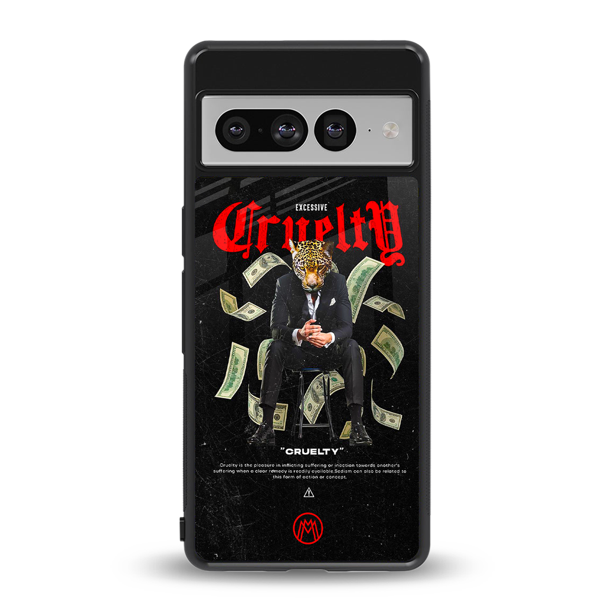 cruelty back phone cover | glass case for google pixel 7 pro