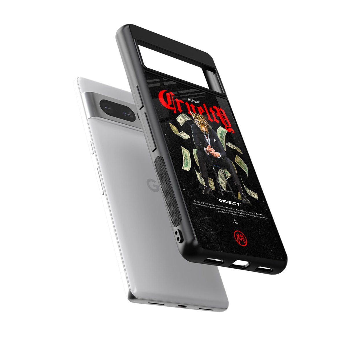 cruelty back phone cover | glass case for google pixel 7 pro