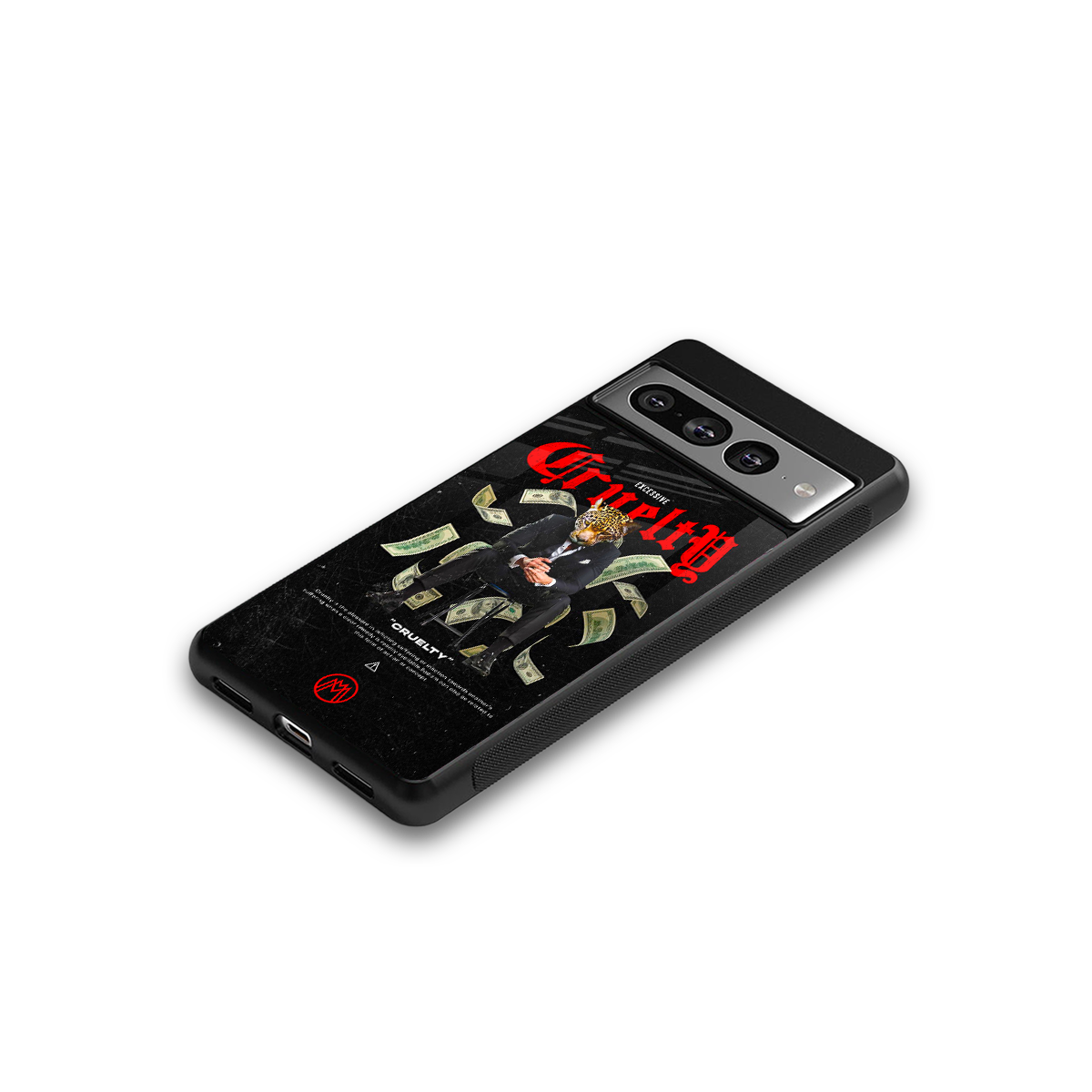 cruelty back phone cover | glass case for google pixel 7 pro