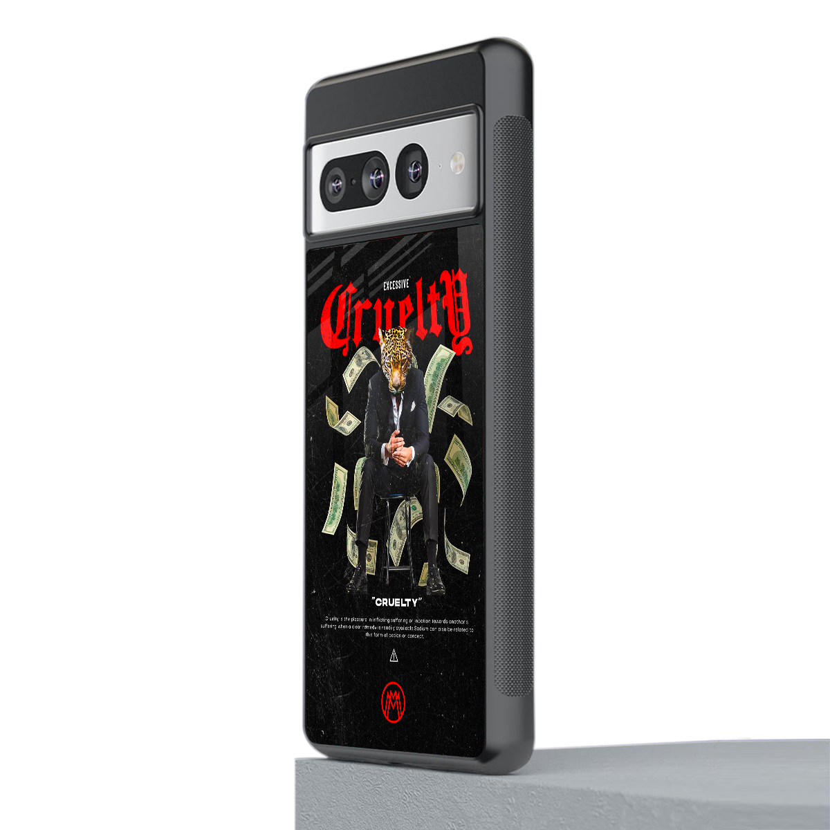 cruelty back phone cover | glass case for google pixel 7 pro