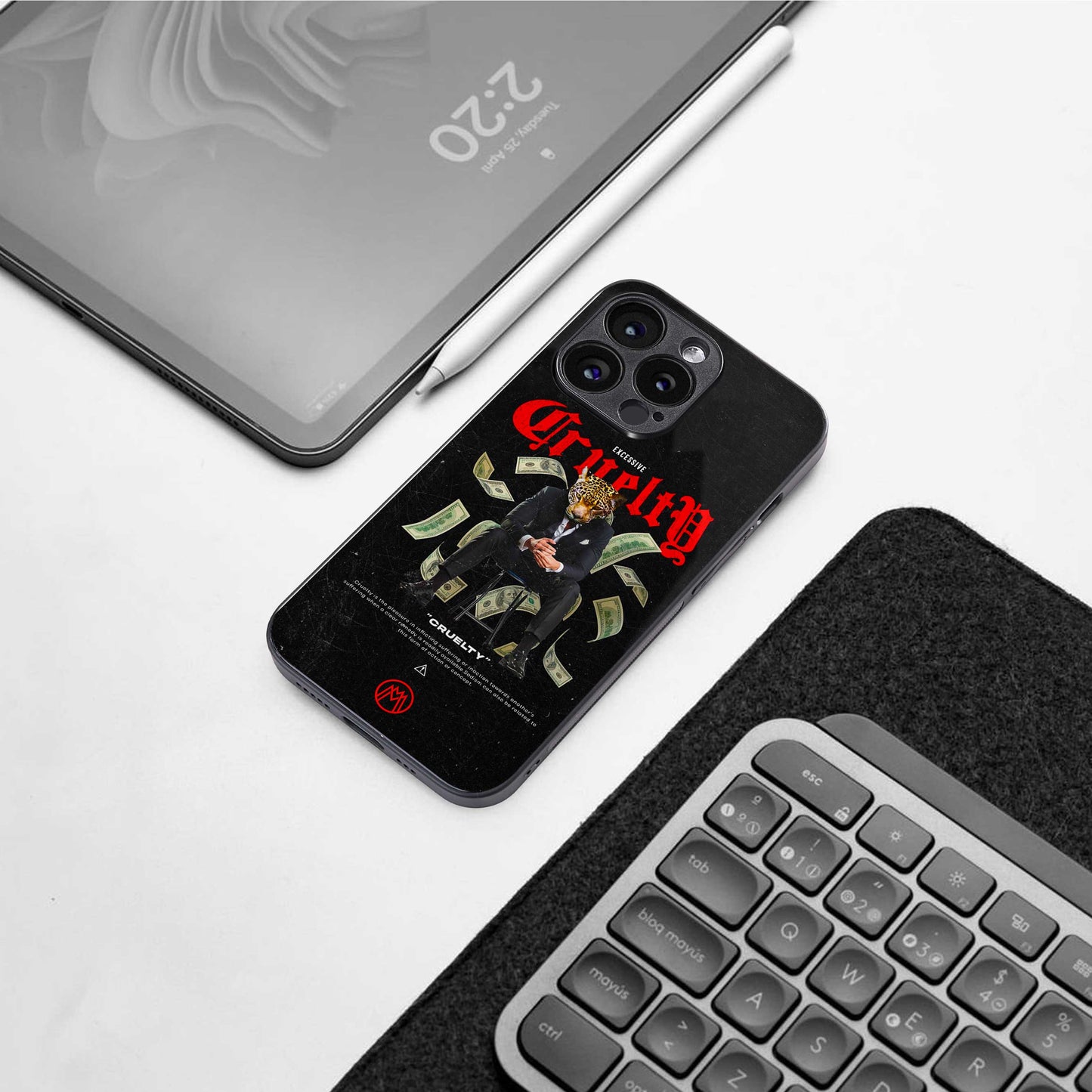 cruelty back phone cover | glass case for samsung galaxy s24 ultra