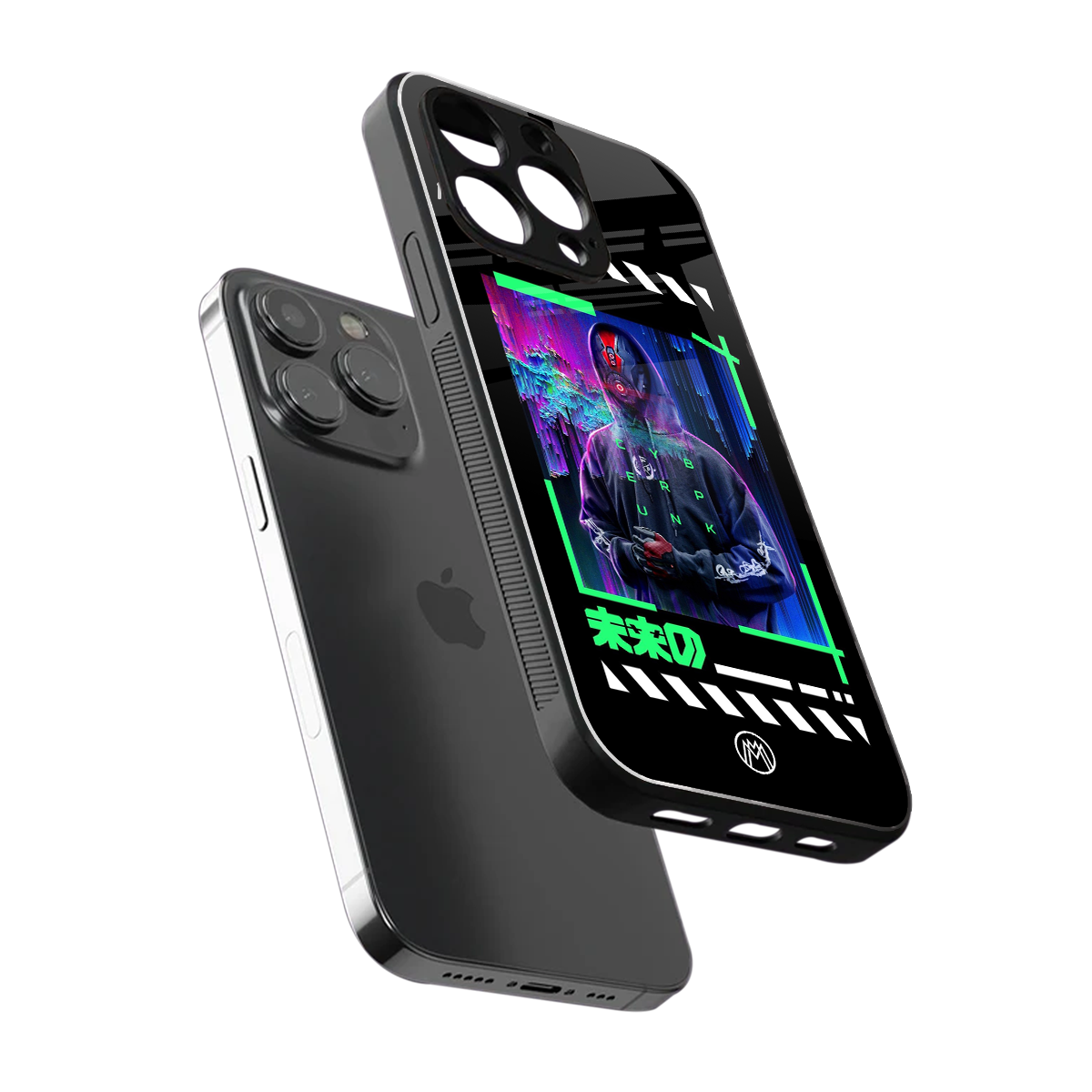 cyberpunk back phone cover | glass case for iphone 15 pro max