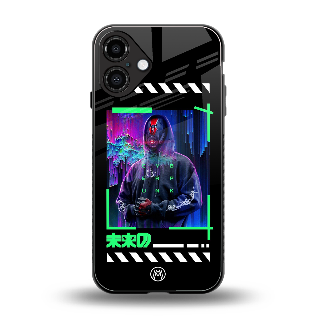 cyberpunk back phone cover | glass case for iphone 16 plus