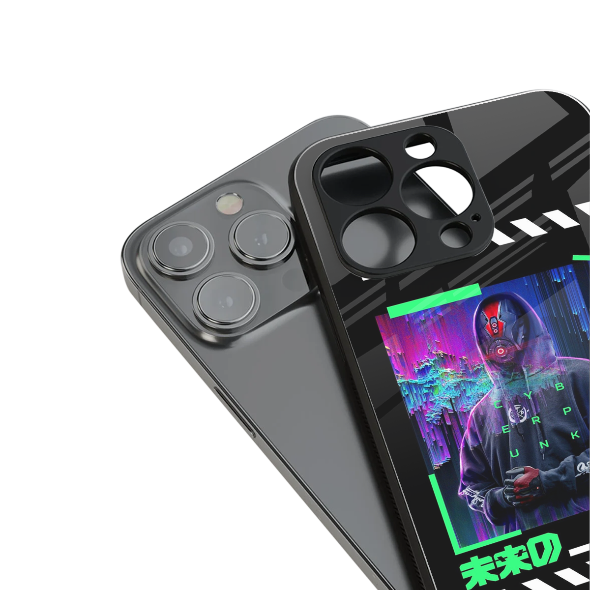 cyberpunk back phone cover | glass case for iphone 13 pro max